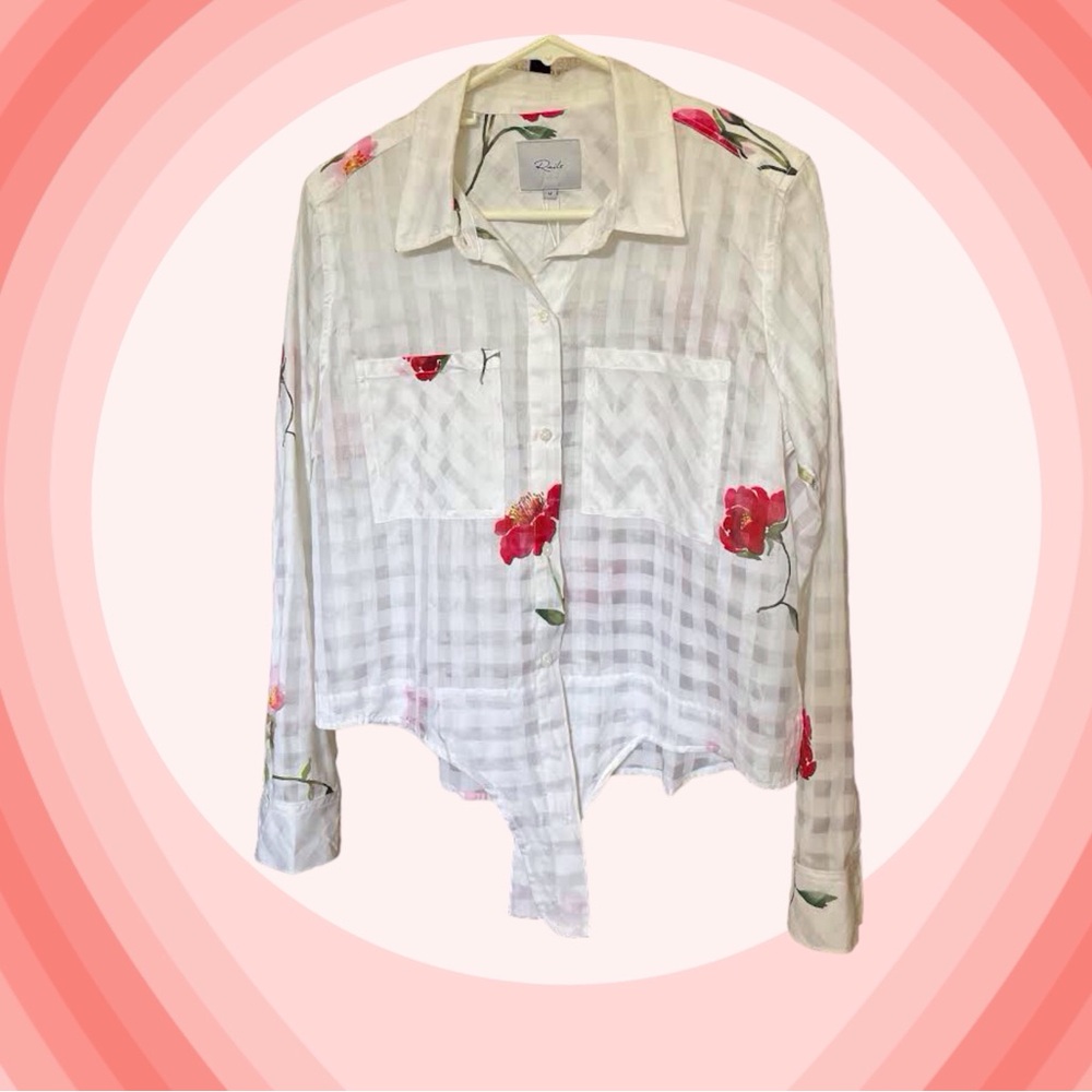 “Bain of Ketchup Top” White Collared Shirt